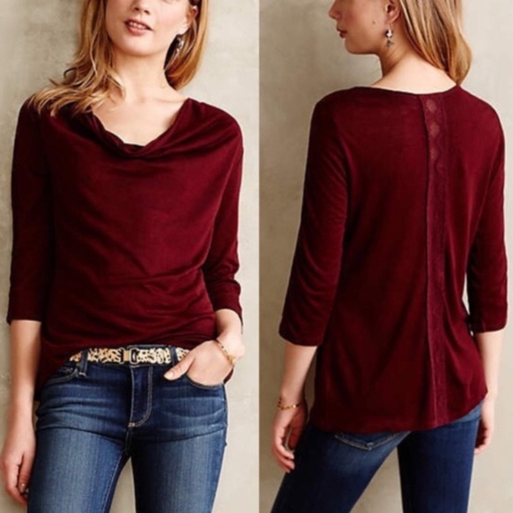 Elegant Burgundy Women's Top